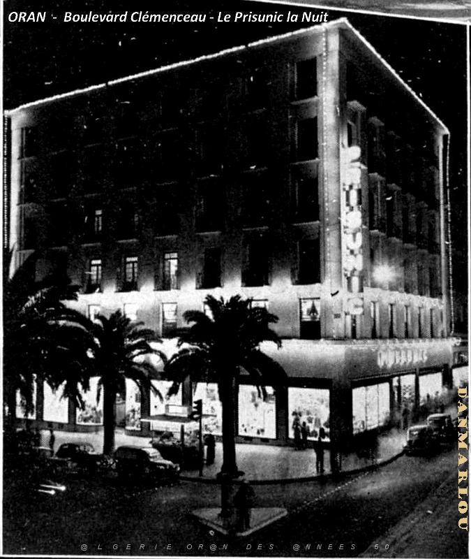Oran - Boulevard Clemenceau - Prisunic la nuit.jpg